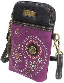 img 3 attached to 👜 Chala Group Purple Paisley Cellphone Crossbody Handbag: Dazzling Design, Convenient Size