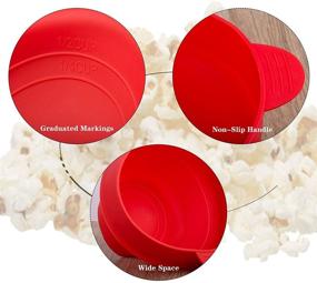 img 1 attached to 🍿 Convenient & Quick Red Silicone Microwave Popcorn Popper by McoMce: Collapsible Bowl with Lid and Handles for Oven