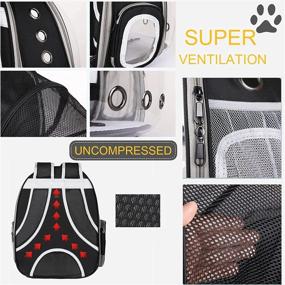 img 1 attached to 🐱 JAYSIMXIN Expandable Cat Backpack Carrier: Foldable, Breathable, and Transparent Bubble Bag for Traveling, Hiking, and Outdoor Use