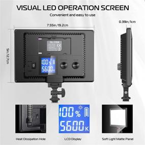 img 1 attached to VIJIM K3 Светодиодная панель, Мягкое видео ключевое освещение с ЖК-дисплеем, Изменяемая яркость двухцветная 3200-5600K, Высокий CRI95+, Камерная панельная лампа для фотографии, YouTube, TikTok, Прямой эфир, Видеоконференция Zoom