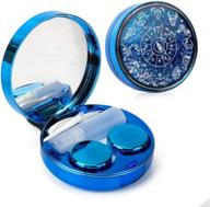 😍 colorful sparkling contact lens case - cute portable kit with mirror & remover tool, soak storage container for travel & home logo