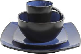 img 2 attached to 🍽️ Gibson Elite Reactive Stoneware Dinnerware: Durability and Style Combined