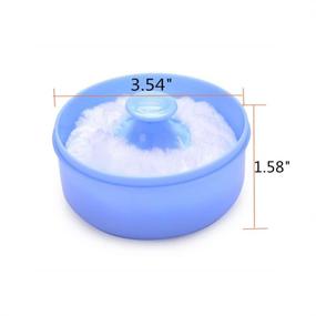 img 2 attached to Colorsheng Pack of 2 Baby Body Cosmetic Powder Puff Sponge Box Case Container (Blue/Pink): Ideal for Gentle Baby Skincare