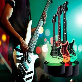 img 1 attached to Electric Guitar 3D Night Light - Modern Illusion LED Lamp with 7 Color Changing, USB Touch Sensor - Perfect Children's Gift