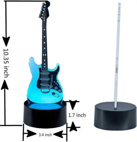 img 2 attached to Electric Guitar 3D Night Light - Modern Illusion LED Lamp with 7 Color Changing, USB Touch Sensor - Perfect Children's Gift