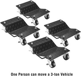 img 3 attached to Premium 4-Pack Car Tire Dolly - 5053 Pentagon Tool, Tire Skates