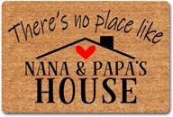 🏠 julia funny welcome mats rubber doormat - there's no place like nana&papa's house - nana's house mat (23.7 in x 15.6 in) - fabric top with anti-slip backing - indoor entrance way mats logo