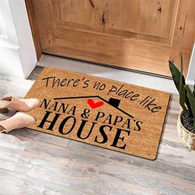 img 2 attached to 🏠 Julia Funny Welcome Mats Rubber Doormat - There's No Place Like Nana&Papa's House - Nana's House Mat (23.7 in X 15.6 in) - Fabric Top with Anti-Slip Backing - Indoor Entrance Way Mats