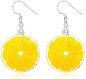 img 4 attached to 🍋 SEIRAA Lemon Drop Earrings: Fruit Lover Gift, Acrylic Summer Jewelry for Women & Girls - Lemon Jewelry, Fashion Accessories