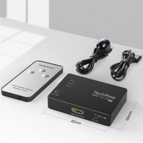 img 3 attached to 🔌 TechRise HDMI Switch Splitter, Ultra HD 3D 1080P 3x1 Port 2.0b, 4K@60Hz HDMI Audio Extractor with Pigtail Cable, High Speed HDMI Audio Converter Adapter with Remote for PS4 Xbox TV Fire Stick Player