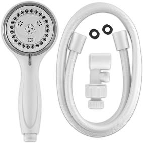 img 2 attached to 🚿 White Waterpik Handheld Shower Head with Hose, 1.8 GPM PowerSpray - NVL-651E