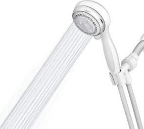 img 4 attached to 🚿 White Waterpik Handheld Shower Head with Hose, 1.8 GPM PowerSpray - NVL-651E