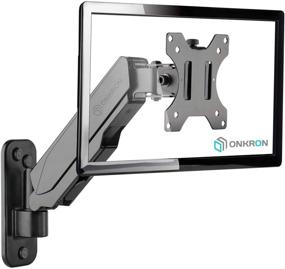 img 4 attached to 📺 ONKRON Full Motion TV Wall Mount Bracket for 13” – 32-Inch Screens with Gas Spring - Black G120