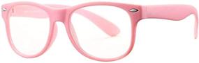 img 4 attached to Protect Your Child's Eyes with BOURYO Kids Blue Light Blocking Glasses: Soft TR90 Frames, Cute Eyewear for Boys and Girls Age 3-12