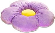 🦋 enhance your space with the butterfly craze purple flower floor pillow seating cushion - ideal room decor for girls, teens, tweens & toddlers - perfect reading and lounging comfy pillow for kids - medium 20" diameter logo
