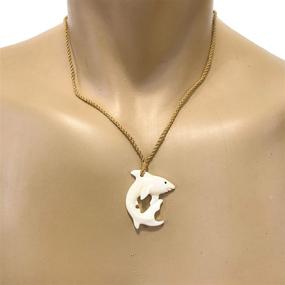 img 2 attached to Exquisite Hand Carved Hawaiian Jewelry: Mano Shark Bone Necklace