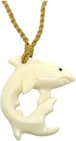 img 3 attached to Exquisite Hand Carved Hawaiian Jewelry: Mano Shark Bone Necklace