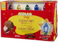 🎄 noma heritage incandescent c7 multi-color mercury christmas lights - 20 bulbs, 20-foot string light for indoor &amp; outdoor use logo