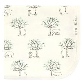 img 2 attached to 🌿 Organic Cotton Swaddle Blanket: Touched by Nature Unisex, Multi-purpose, Birch Trees Design, One Size