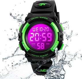 img 2 attached to ⌚ Waterproof LED Sports Digital Kids Watch with Alarm, Wrist Watches for Boys and Girls, Children's Watches