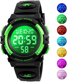 img 3 attached to ⌚ Waterproof LED Sports Digital Kids Watch with Alarm, Wrist Watches for Boys and Girls, Children's Watches