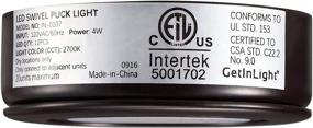 img 2 attached to 🔦 GetInLight IN-0107-1-BZ-27 Swivel LED Puck Light: ETL Listed, Recessed/Surface Mount, Warm White 2700K, Bronze Finish