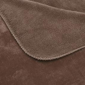 img 1 attached to 🛏️ Amazon Basics Brown Fleece Blanket - 50x60 Inches, Micro Plush, All Seasons