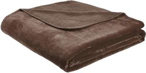 img 3 attached to 🛏️ Amazon Basics Brown Fleece Blanket - 50x60 Inches, Micro Plush, All Seasons