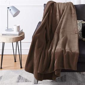 img 4 attached to 🛏️ Amazon Basics Brown Fleece Blanket - 50x60 Inches, Micro Plush, All Seasons
