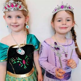 img 2 attached to 👸 Princess themed jewelry set with necklaces and bracelets