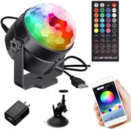 🎉 bluetooth mobile app controlled ledble disco ball light - sound activated usb disco light with timer for parties, rooms, cars, kids dance, karaoke, djs, shows, clubs, bars, pubs логотип