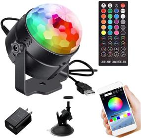 img 4 attached to 🎉 Bluetooth Mobile APP Controlled LEDBLE Disco Ball Light - Sound Activated USB Disco Light with Timer for Parties, Rooms, Cars, Kids Dance, Karaoke, DJs, Shows, Clubs, Bars, Pubs