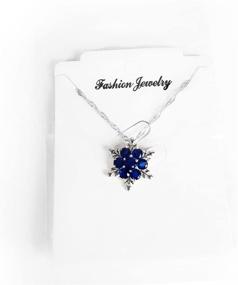 img 1 attached to Sophisticated Crystal Snowflake Pendant: A Dazzling Addition to Girls' Necklace Collection!