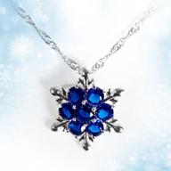 sophisticated crystal snowflake pendant: a dazzling addition to girls' necklace collection! logo