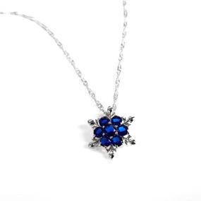 img 2 attached to Sophisticated Crystal Snowflake Pendant: A Dazzling Addition to Girls' Necklace Collection!