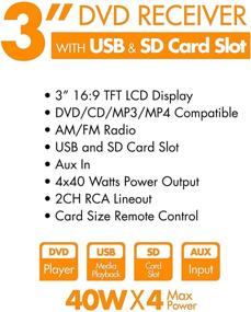 img 2 attached to 📀 Enhance Your Entertainment System with the XO Vision XO1962 3-Inch DVD Receiver featuring USB & SD Card Slot