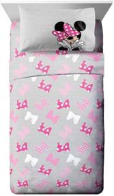 img 4 attached to 🐭 Disney Minnie Mouse Faces Twin Sheet Set - 3 Piece Super Soft and Cozy Kid’s Bedding - Fade Resistant Microfiber Sheets | Official Disney Product