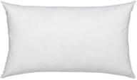 🛏️ fennco styles rectangular pillow filler insert - 100% polyester fiber, white, 14x23 inches logo