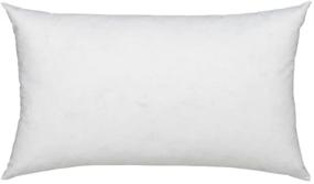 img 1 attached to 🛏️ Fennco Styles Rectangular Pillow Filler Insert - 100% Polyester Fiber, White, 14x23 inches