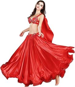 img 4 attached to Exquisite ROYAL SMEELA Belly Dance 👗 Costume: Skirts, Bra, Armband, and Shawls Included!