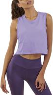 👚 mippo women's crop top workout shirts - cute mesh back athletic tanks with sheer panels - muscle tee logo