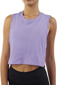 img 2 attached to 👚 Mippo Women's Crop Top Workout Shirts - Cute Mesh Back Athletic Tanks with Sheer Panels - Muscle Tee