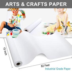 img 1 attached to 🎨 Premium White Art Paper Roll - 15 Inch by 82 Feet (984 Inch) - Versatile Drawing Paper, Easel Paper Roll for Kids, Wall Art, Bulletin Boards, Gift Wrapping, and Crafts