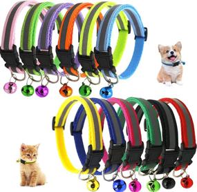 img 4 attached to Hommay 12-Color Adjustable Puppy Collars for Litter, Small Puppies, and Kittens