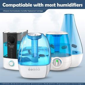 img 2 attached to ANYHOW Demineralization Ultrasonic Humidifier Cartridges: Filter & 🌬️ Prevent Mineral Deposits, Eliminate White Dust, 10-Pack Compatible with HoMedics