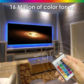 img 1 attached to 📺 BestLuz LED Strip Lights for TV - 13.12ft RGB Color USB Powered with Remote Control - Perfect for 27-60 inch TV/Monitor Backlight - DIY Bias Tap Lighting for Living Room and Gaming Setup Decorations