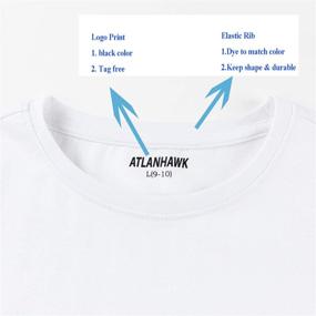 img 2 attached to ATLANHAWK Unisex Sleeve Cotton Crewneck