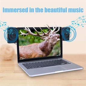 img 3 attached to 🔊 ELENKER USB Powered Laptop Speakers - Mini Wired Portable Clip-on Soundbar for Desktop, PC, Monitor, Notebook, Tablets, TV