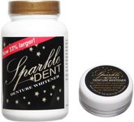 convenient travel-sized sparkle dent denture cleaner bundle with ½ oz small container logo