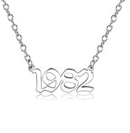 🎁 подвеска с годом рождения tushuo special date: 1980-2020 из нержавеющей стали - идеальный подарок на день рождения (18 дюймов) логотип